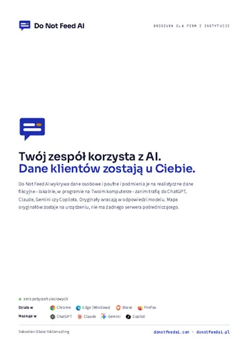 Cover of the Do Not Feed AI brochure